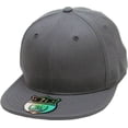 thumbnail image 1 of Solid Flat Brim Bill Fitted Baseball Cap, 1 of 6
