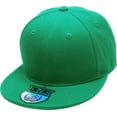thumbnail image 1 of Solid Flat Brim Bill Fitted Baseball Cap, 1 of 6