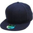 thumbnail image 1 of Solid Flat Brim Bill Fitted Baseball Cap, 1 of 6