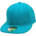 thumbnail image 1 of Solid Flat Brim Bill Fitted Baseball Cap, 1 of 6