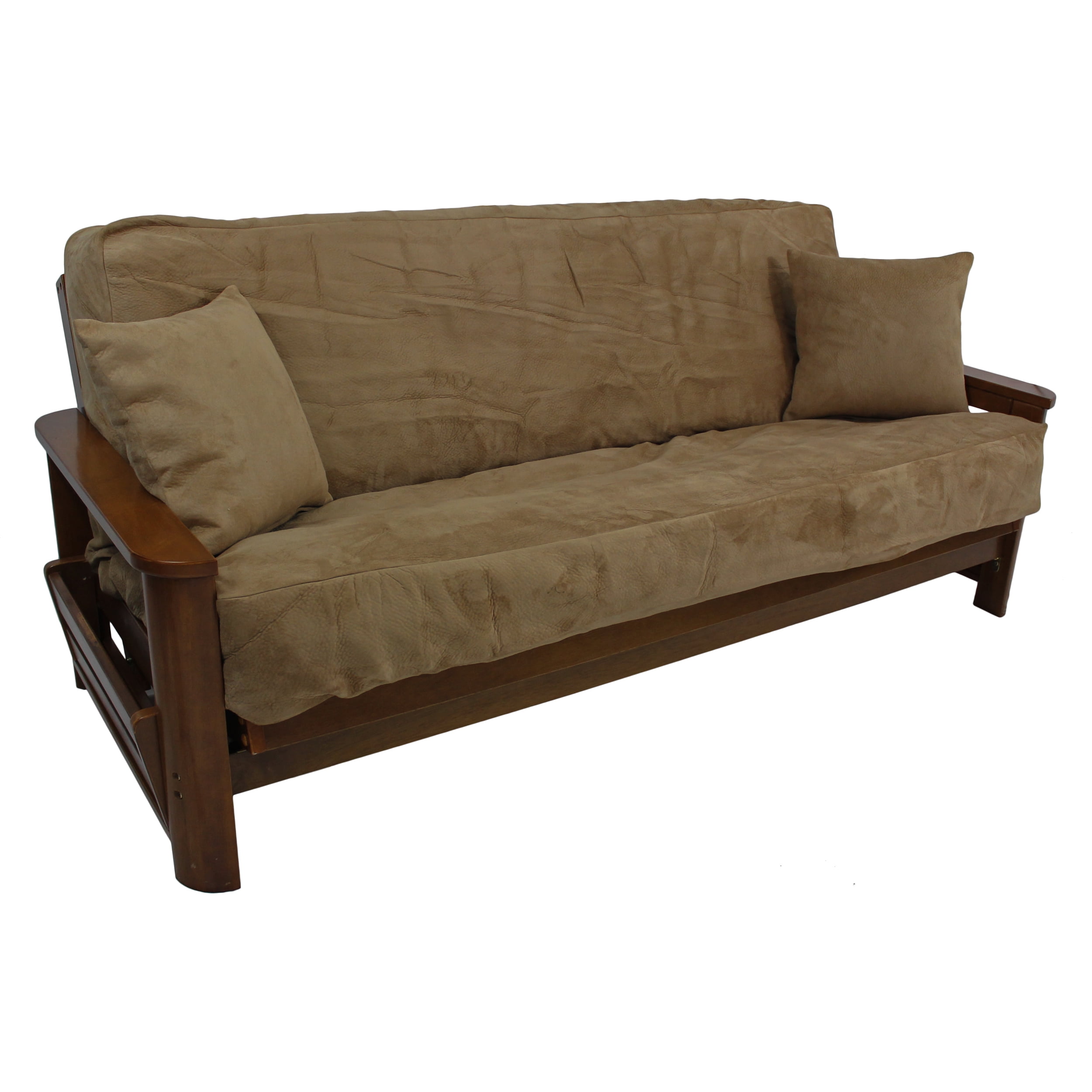 Blazing Needles Solid FoamBacked Microsuede 8 to 9inch Full Futon