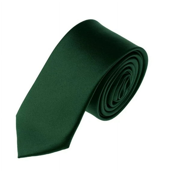 Solid Forest Green Skinny Men's Necktie