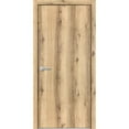 thumbnail image 1 of Solid French Door 24 x 80 inches | Planum 0010 Oak | Single Regular Panel Frame Trims Handle | Bathroom Bedroom Sturdy Doors, 1 of 6