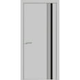 thumbnail image 1 of Solid French Door 42 x 96 inches | Planum 0011 Grey Matte with Frosted Glass | Single Regular Panel Frame Trims Handle | Bathroom Bedroom Sturdy Doors, 1 of 5