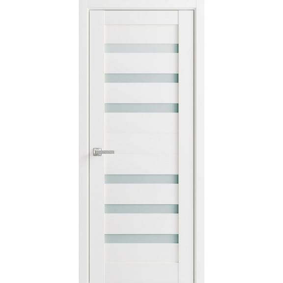 Solid French Door Frosted Glass | Quadro 4266 White Silk | Sample of Door Color