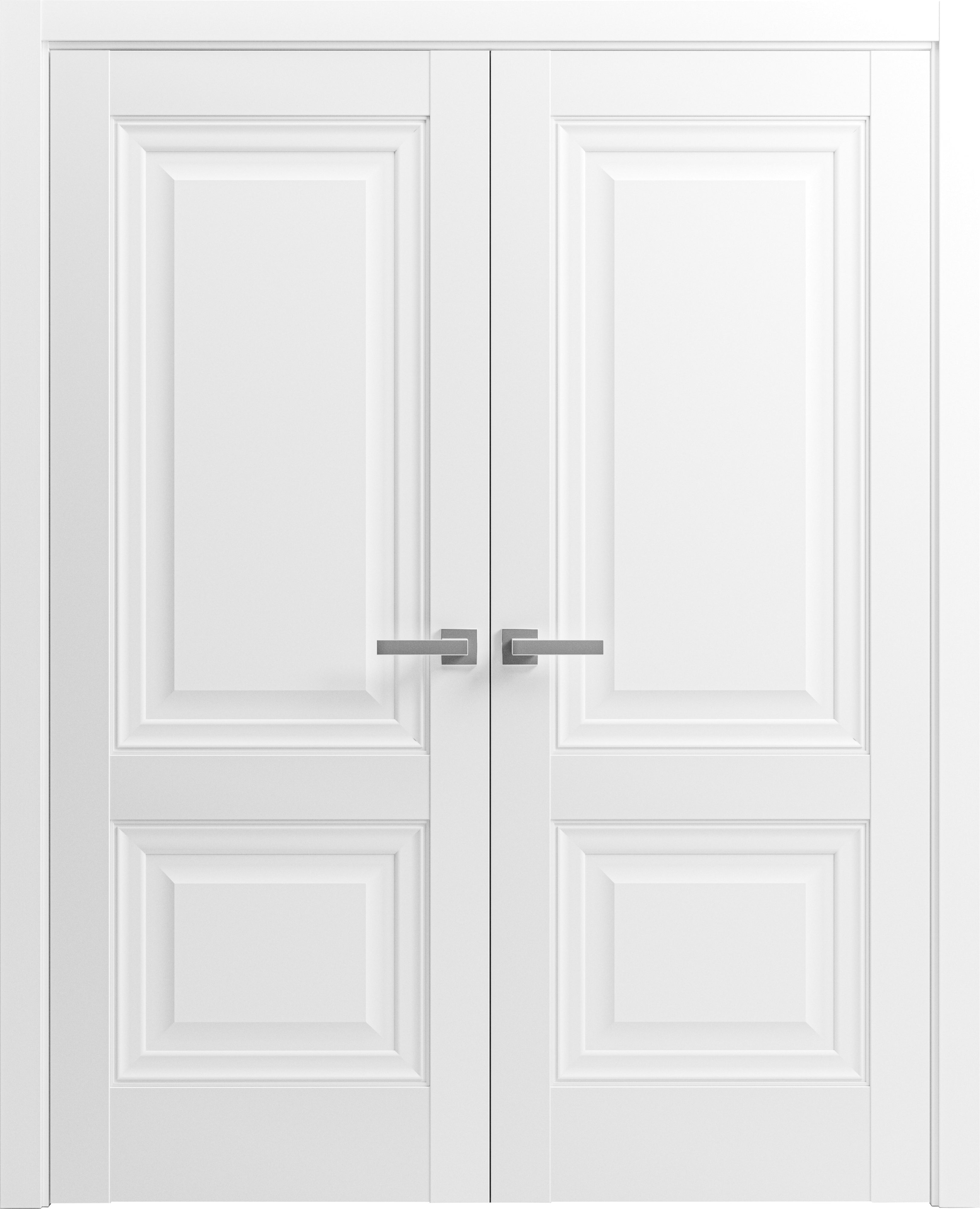 Lucia 8831 White Solid French Double Doors for Interior Room - Wood ...
