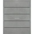 thumbnail image 1 of Solid French Double Doors 56 x 80 inches | Planum 0015 Concrete with Frosted Glass | Wood Solid Panel Frame Trims | Closet Bedroom Sturdy Doors, 1 of 5