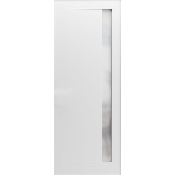 Solid French Double Doors 64 x 80 inches | Sete 6933 Matte Black with Frosted Glass | Wood Solid Panel Frame Trims | Closet Bedroom Sturdy Doors