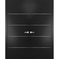 thumbnail image 1 of Solid French Double Doors | Planum 0020 Matte Black | Wood Solid Panel Frame Trims | Closet Bedroom Sturdy Doors -72" x 84" (2* 36x84), 1 of 6