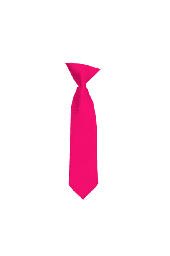 Solid Fuschia Boy's 11" Clip On Tie Age 3 to 6 Years Old