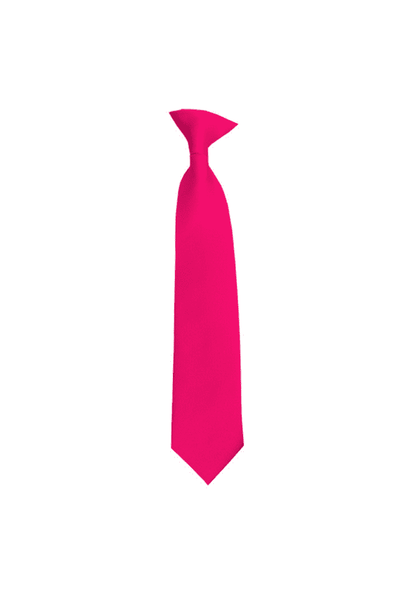 Solid Fuschia Boy's 14" Clip On Tie Age 7 to 10 Years Old