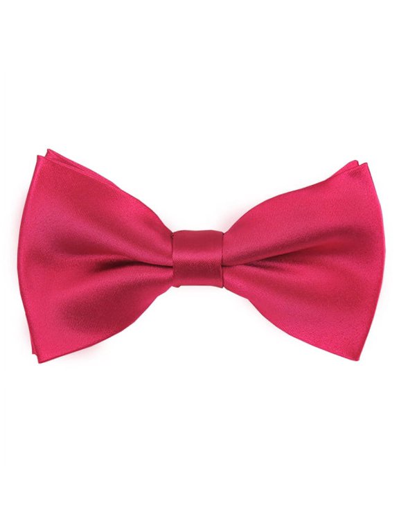 Solid Fuschia Men's Pre-Tied Bow Tie