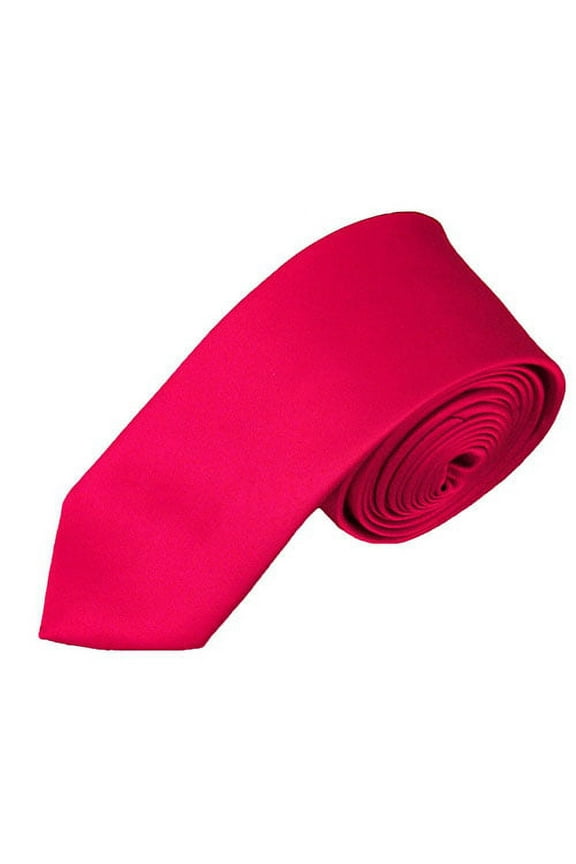 Solid Fuschia Skinny Men's Necktie