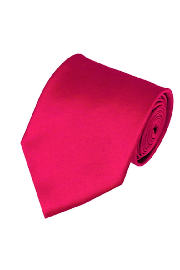 Solid Fuschia Traditional Men's Necktie