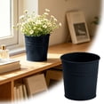thumbnail image 1 of Solid Galvanized Metal Flower Bucket Planter, Mini Metal Pot for Indoor Window Desk Succulent Small Fresh Floral Tabletop Decor,Black,10cm, 1 of 5