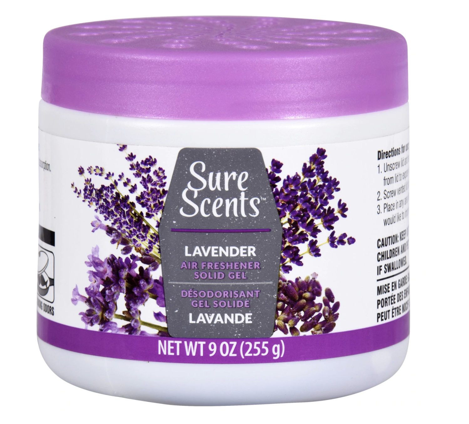 Solid Gel Air Fresheners 9 oz Lavender Odor Eliminator Gel Eliminates Odor in Bathrooms