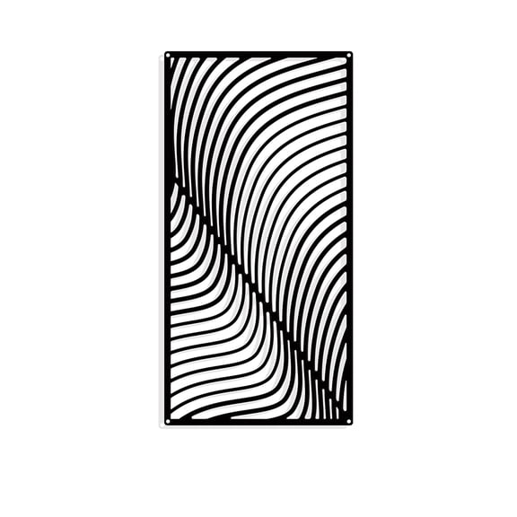 Solid Geometry Metal Wall Art Decor Black Wall Hanging Decor Silhouette Wall Art for Home Bedroom Living Room Garden Hotel Office Wall Christmas