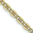 thumbnail image 1 of Solid Gold 14K 3mm Tri-color Pav Valentino with Lobster Lock Chain - 26", 1 of 9