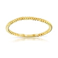 thumbnail image 1 of Solid Gold 14k Thin Twisted Band Stackable Ring 5, 1 of 9