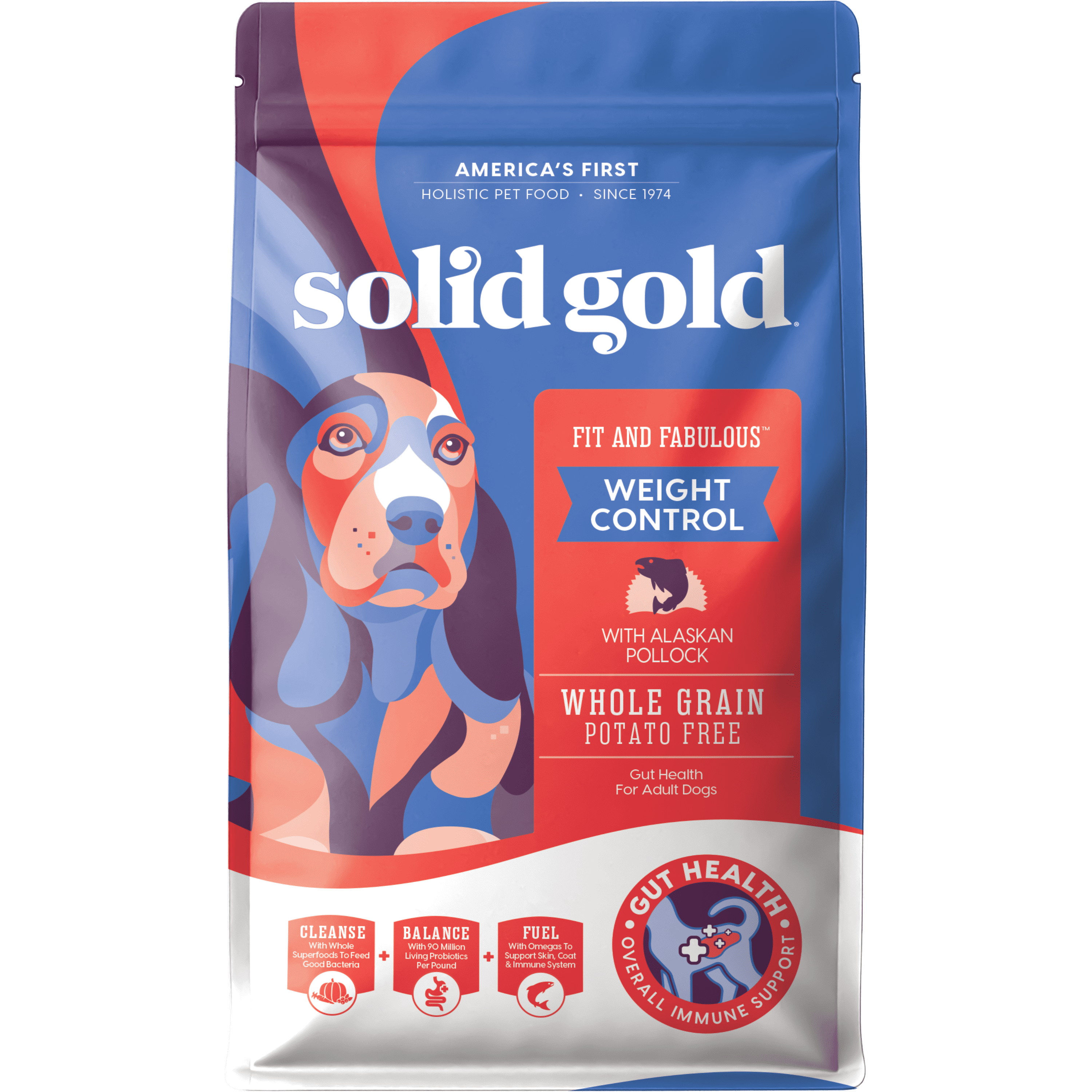 Solid Gold Weight Management Alaskan Pollock Dry Dog Food, 4lb