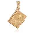 thumbnail image 1 of Solid Gold Armenian Christian Open Holy Bible (10K Yellow Gold, Pendant), 1 of 3