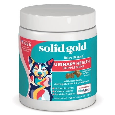 Solid Gold Berry Balance Chews for Urinary Tract Health for Dogs, 120 ct