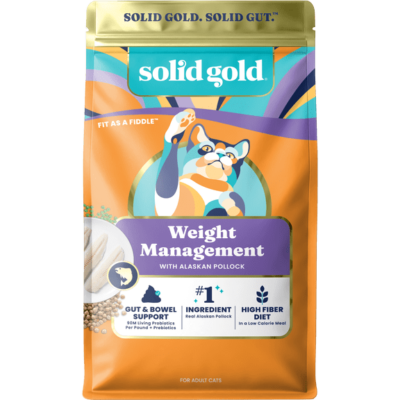Solid Gold Weight Management Alaskan Pollock Dry Cat Food, 12lb