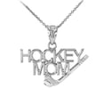 thumbnail image 1 of Solid Gold HOCKEY MOM Sports (10K White Gold, Pendant with 22" chain), 1 of 2