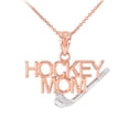 thumbnail image 1 of Solid Gold HOCKEY MOM Sports (14K Rose Gold, Pendant with 18" chain), 1 of 2