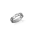 thumbnail image 1 of Solid Gold Heart Band Ring (10K White Gold,Size 9.25), 1 of 2