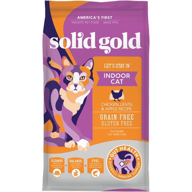 Solid Gold Let's Stay in Dry Cat Food for Indoor Cats Hairball