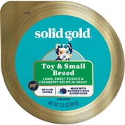 Solid Gold Mighty Mini Toy & Small Breed Wet Dog Food, Lamb Gravy 3.5oz Cup