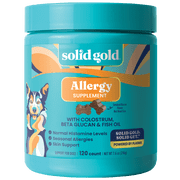 Solid Gold Pet Pal-lergy Pro, Allergy Supplement for Dogs, for Seasonal Allergies, Bacon Flavor 120 ct