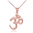 thumbnail image 1 of Solid Gold Om/Ohm (14K Rose Gold, Pendant with 16" chain), 1 of 3