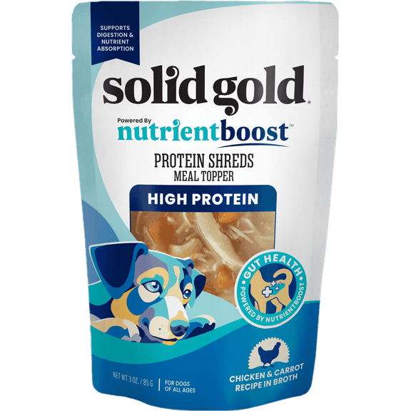 Solid Gold Protein Shred Toppers for Dogs, Chicken + Vegetables 3oz Pouch