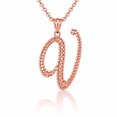thumbnail image 1 of Solid Gold Script Cursive Initial "A-Z" (Pendant), 1 of 2