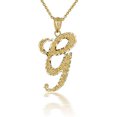 thumbnail image 1 of Solid Gold Script Cursive Initial "A-Z" (Pendant), 1 of 2
