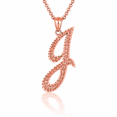 thumbnail image 1 of Solid Gold Script Cursive Initial "A-Z" (Pendant), 1 of 2