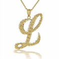 thumbnail image 1 of Solid Gold Script Cursive Initial "A-Z" (Pendant), 1 of 2