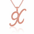 thumbnail image 1 of Solid Gold Script Cursive Initial "A-Z" (Pendant), 1 of 2