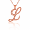 thumbnail image 1 of Solid Gold Script Cursive Initial "A-Z" (Pendant), 1 of 2