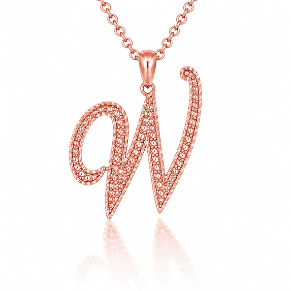 Solid Gold Script Cursive Initial "A-Z" (Pendant)