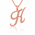 thumbnail image 1 of Solid Gold Script Cursive Initial "A-Z" (Pendant), 1 of 2
