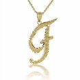 thumbnail image 1 of Solid Gold Script Cursive Initial "A-Z" (Pendant), 1 of 2
