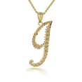thumbnail image 1 of Solid Gold Script Cursive Initial "A-Z" (Pendant), 1 of 2