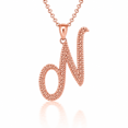 thumbnail image 1 of Solid Gold Script Cursive Initial "A-Z" (Pendant), 1 of 2
