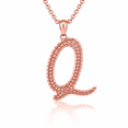 thumbnail image 1 of Solid Gold Script Cursive Initial "A-Z" (Pendant), 1 of 2