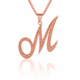 thumbnail image 1 of Solid Gold Script Cursive Initial "A-Z" (Pendant), 1 of 2