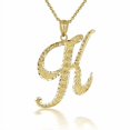 thumbnail image 1 of Solid Gold Script Cursive Initial "A-Z" (Pendant), 1 of 2