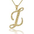 thumbnail image 1 of Solid Gold Script Cursive Initial "A-Z" (Pendant), 1 of 2